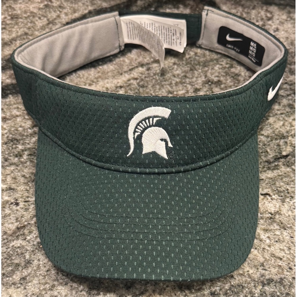 Nike Michigan State Spartans On-Field Ace Visor Dri-FIT Green Mens M/L